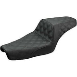 Saddlemen Step-Up Seat — Full Lattice Stitch Black - 807-11-175 For Harley Sportster 2004-2022 (3.3G Tank)