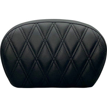 LePera Sissy Bar Pad Large Vinyl Single Diamond Dull Black - L-SBP01DM-DULL For Harley Motorcycles 2008-2022