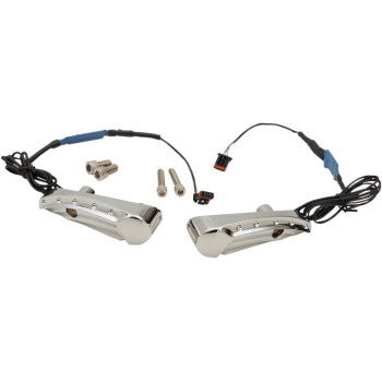 Covingtons Turn Signals Dimpled Chrome - C1300-C For Harley Road Glide 2015-2023