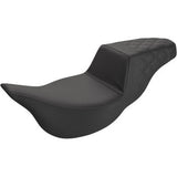 Saddlemen Extended Reach Step-Up Seats Rear Lattice Stitch Black - 808-07B-173E For Harley Touring 2008-2025
