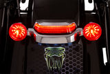 Ciro Crown Taillight With Lightstrike™ Technology Red Lens Chrome - 40173 For Harley Touring 2006-2026