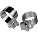 KHROME WERKS 1860-0667 203030 Stainless Steel Muffler Clamps - 1.75" x 1.25"