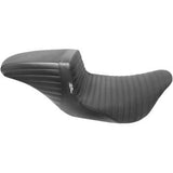LePera Kickflip Daddy Long Legs Seat Pleated With Gripp Tape Black - LK-597DLPTGP For Harley Touring 2008-2023