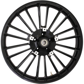 Coastal Moto Atlantic Precision Cast 3D Wheel Atlantic 3D Front Dual Disc With ABS Black 21x3.5 - 3D-ATL213SBABST For Harley Touring 2008-2026