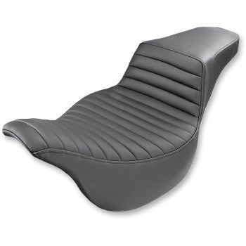 Saddlemen Step-Up Seat — Front Tuck-N-Roll Black - 808-07B-171 For Harley Touring 2008-2025