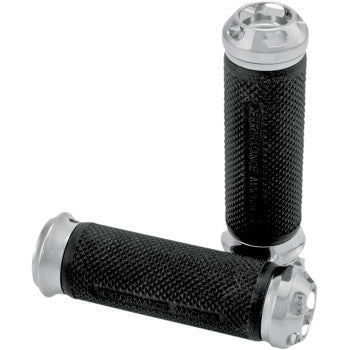 Performance Machine Elite Grips - 0063-2044-CH For Harley Motorcycles 2008-2020