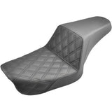 Saddlemen Step-Up Seat — Front Lattice Stitch Black Dyna - 804-04-172 For Harley Dyna 2004-2005