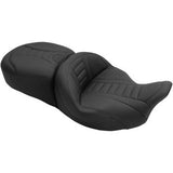 Mustang One-Piece Deluxe 2-Up Touring Seat - 79006 For Harley Touring 2008-2025