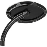 ARLEN NESS 0640-0755 13-130 Cats Eye Forged Billet Mirror - Black - Left
