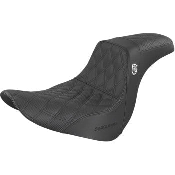Saddlemen Pro Series SDC Performance Grip Seat Without Backrest Lattice Stitch Lumbar Gripper FL FX - SC81829DB For Harley Softail 2018-2025