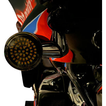 Custom Dynamics Genesis® 4 Amber White LED Turn Signal Inserts - GEN-4-AW-1157 For Harley Motorcycles 2000-2025