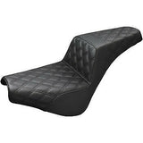 Saddlemen Step-Up Seat — Full Lattice Stitch Black FX - 818-30-175 For Harley Softail 2018-2025