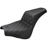 Saddlemen Step-Up Seat — Front Lattice Stitch Black FX - 818-30-172 For Harley Softail 2018-2025