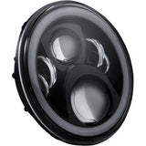 Custom Dynamics 7" Halo Headlamp With Touring Adapter 7" LED Black - CD-7-14-B For Harley Motorcycles 1984-2026