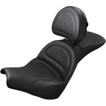 Saddlemen Explorer™ Seat — Includes Backrest With Driver Backrest - 818-30-030 For Harley Softail 2018-2025