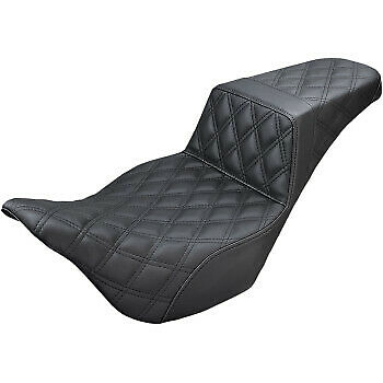 Saddlemen Step-Up Seat — Full Lattice Stitch Black - 808-07B-175 For Harley Touring 2008-2025