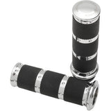 PERFORMANCE MACHINE (PM) 0630-1658 0063-2087-CH Contour XLS Renthal Wrapped Grips - XLS - TBW - Chrome