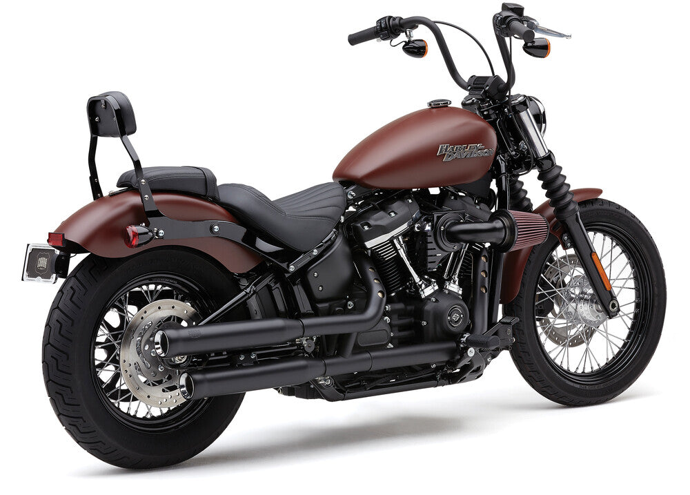 Cobra 3" NH Series Slip-ONS Black Softail - 6048B For Harley Softail 2018-2024