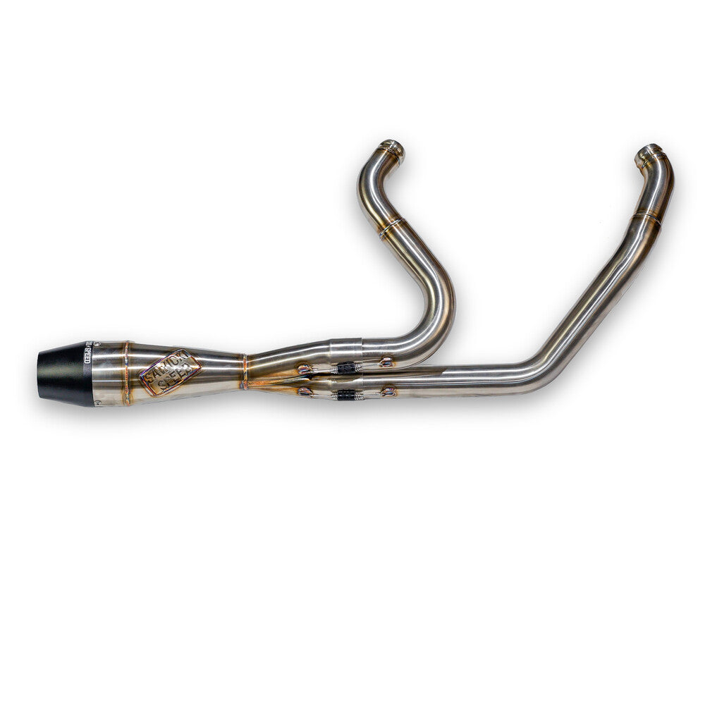 Sawicki Intmdtr M8 FLT Shorty Brushed SS With Black END CAP For Harley Touring 2017-2026