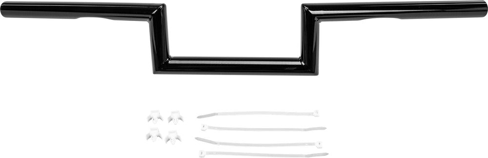 Harddrive 21-228GB 1" Z-Bar Dimpled 6" Gloss Black For Harley Motorcycles 1980-2017