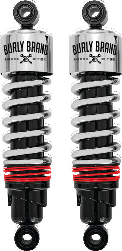 Burly Brand B28-1204 FLH Slammer Shocks - Chrome