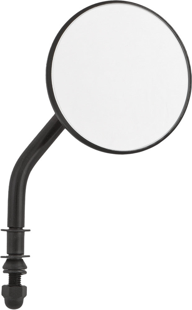 Harddrive 3" Round Mirror With 4" Stem Black L R - 18-024BK For Harley Motorcycles 1970-2018