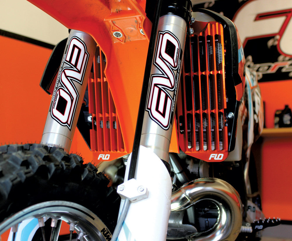 Flo Motorsports High Flow Radiator Braces Orange - FLO751ORG KTM Dirt Bikes 2016-2024