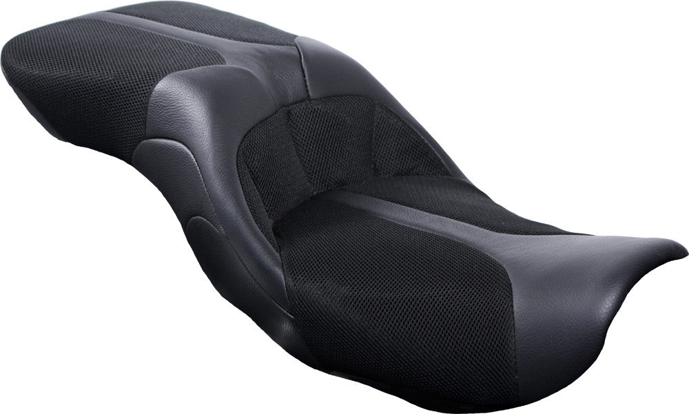 Danny Gray Tourist 2-UP Air-2 Seat FXD ` - FA-DGE-0321 For Harley Super Glide 2006-2010