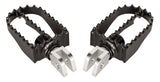 Burly Brand MX Style M8 Rider Footpegs Black - B13-1007B For Harley Softail 2018-2024 | Triumph Thruxton 2004-2015