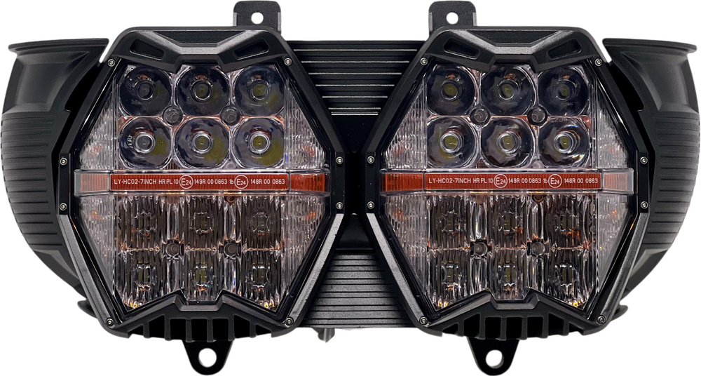 Letric Lighting Co GC7 LED Headlight Kit Fltr ` (EXC. CVO) - LLC-RG-GC For Harley Road Glide 2015-2023
