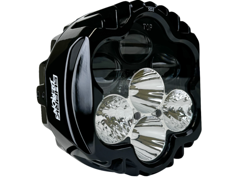 Custom Dynamics Shark Demon® Universal LED Headlight Universal - SD2-HL-W For Harley Sportster 2008-2022