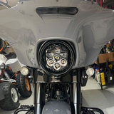 Custom Dynamics Shark Demon® Performance LED Headlight - SD2-BW-W For Harley Motorcycles 1994-2025