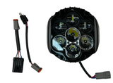 Custom Dynamics Shark Demon® Performance LED Headlight - SD2-BW-W For Harley Motorcycles 1994-2025
