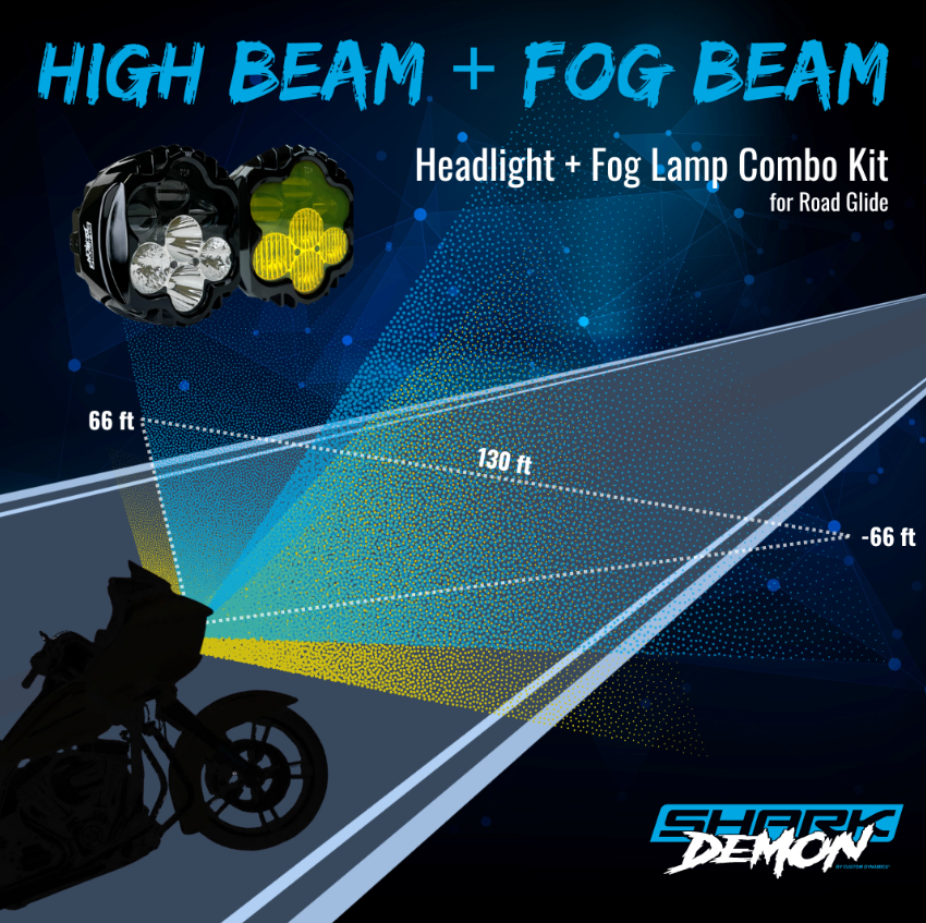 Custom Dynamics Headlight Kit - SD2-RG-YW For Harley Road Glide 2015-2025