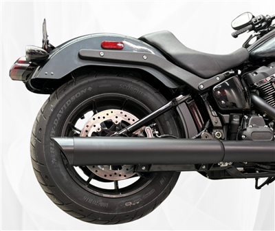 Tab Performance 2025-Up Harley-Davidson Cruiser 2-1 Slip-On - Black, Black Straight Tips, Redline Baffle 2025-CRUISER-2-1-SLIP-ON-BLACK-B2-R