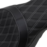 DRAG SPECIALTIES Forward Positioned Predator Seat 2-Up - FL '08-'23