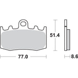 SBS 1721-1629 796HS HS Street Excel Sintered Front Brake Pads HS Brake Pads - BMW - 796HS