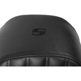 Saddlemen Knuckle Solo Seat Ribbed Black - 808-07B-0023 For Harley Touring 2008-2025