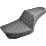 Saddlemen Step-Up Seat — Front Lattice Stitch Black Dyna - 804-04-172 For Harley Dyna 2004-2005