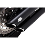 Vance & Hines 3" Twin Slash Slip-On Mufflers Black - 46376 For Harley Softail 2018-2025