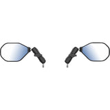 RAM MOUNTS 0640-1717 RAM-B-349-465RL Tough-Mirror™ Kit with M10-1.25 Bases - Medium Arm Tough-Mirror™ - Side View - Oval - Black - Left/Right - Medium Arm