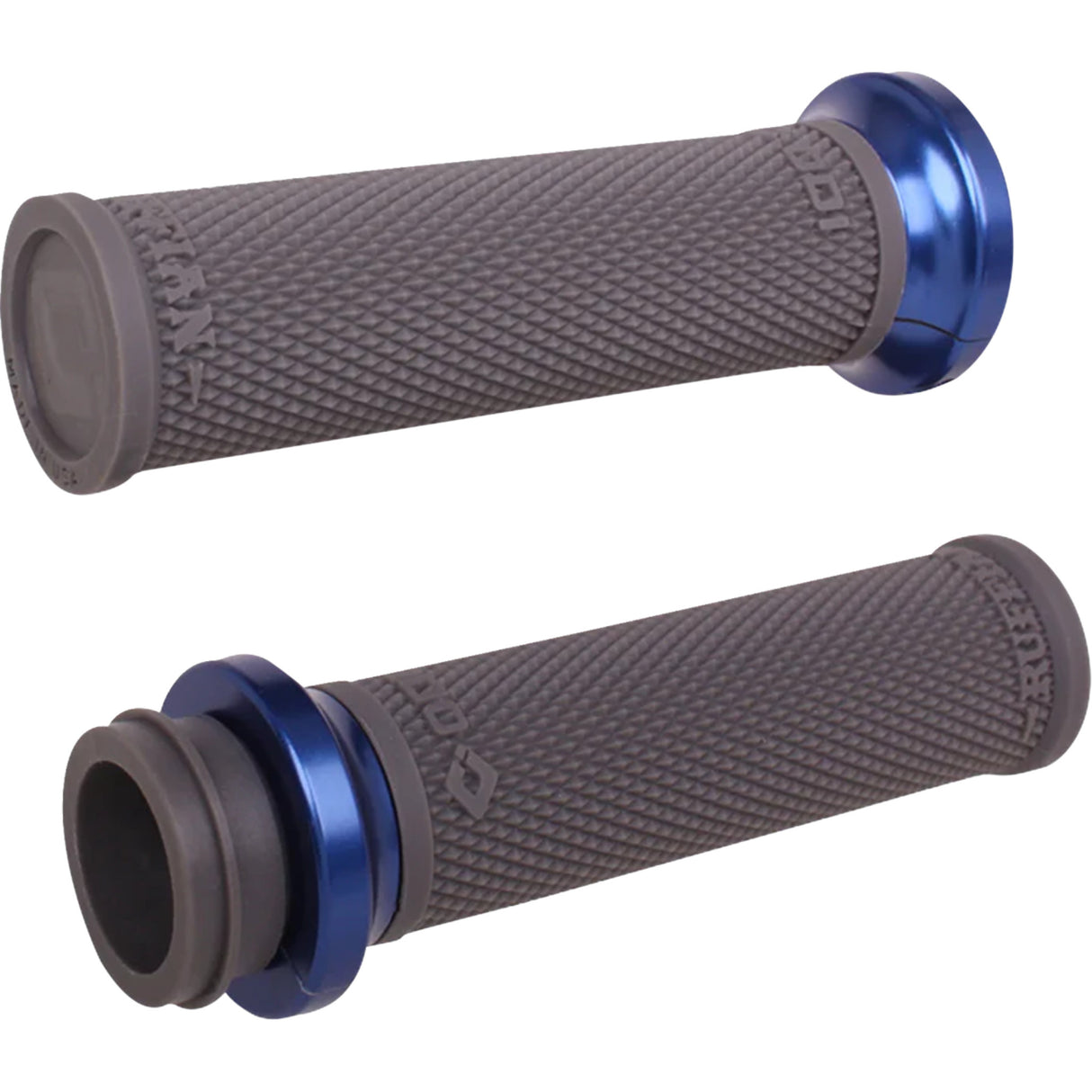 ODI Ruffian Lock-On Street Grips Indian TBW Black Anodized Blue - V30ITWH-U For Indian 2018-2024