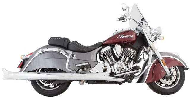 Tab Performance 4" Chrome B.A.M. Sticks Exhaust Pipes | Soft Bags - Black Slash Tips, No Baffles 211-1290-B-NB