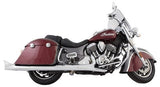 Tab Performance 211-1291-N-2.5 Indian Bagger Chrome Hard Bag B.A.M. 4.0 Inch Slip On Muffler Sticks Exhaust Pipes with 2.50 Inch Louvered Core Baffles (Medium) and Tips