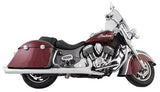 Tab Performance 211-1291-N-2.5 Indian Bagger Chrome Hard Bag B.A.M. 4.0 Inch Slip On Muffler Sticks Exhaust Pipes with 2.50 Inch Louvered Core Baffles (Medium) and Tips