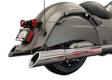 Tab Performance 4.5" Chrome B.A.M. Sticks Exhaust Pipes | Soft Bags - Black Slash Tips, No Baffles 211-1294-B-NB