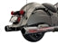 Tab Performance 4.5" Chrome B.A.M. Sticks Exhaust Pipes | Soft Bags - Black Slash Tips, No Baffles 211-1294-B-NB