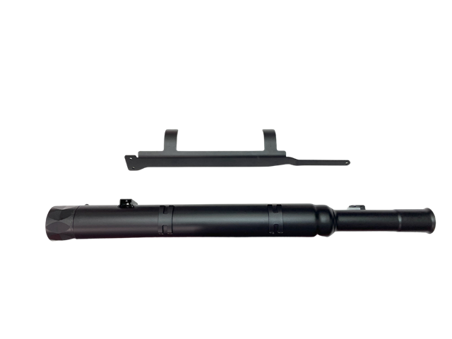 Tab Performance Indian PowerPlus 2-1 Muffler | - Black, Chrome Slash Tips, 2.5" Louvered Baffles, No Bracket 211-2221-BLACK-C-2.5-NO-BRACKET
