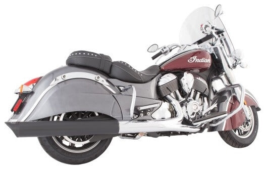 Tab Performance 4" Black B.A.M. Sticks Exhaust Pipes | Soft Bags - Chrome Straight Tips, No Baffles 211-2290-C2-NB