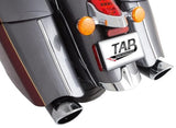 Tab Performance 4" Black B.A.M. Sticks Exhaust Pipes | Hard Bags - Black Straight Tips, No Baffles 211-2291-B2-NB